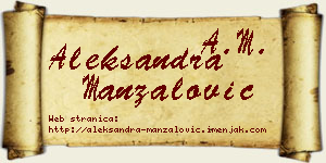 Aleksandra Manzalović vizit kartica